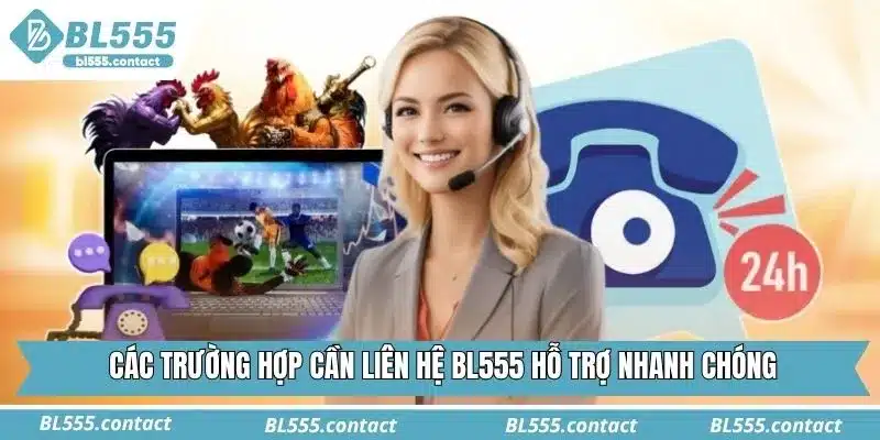 Các trường hợp cần liên hệ BL555 hỗ trợ nhanh chóng